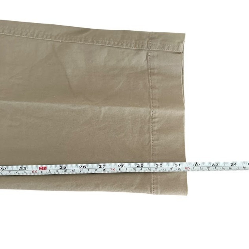 Eileen Fisher Sage Green Wide Leg Cotton Chino Pants Womens L - Picture 5 of 5